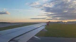 Take-off Rossiya Airlines Airbus A319 Moscow to St. Petersburg