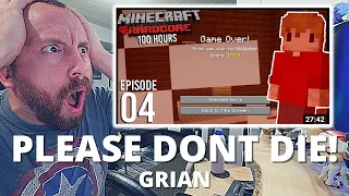 OMG GRIAN NOOOO! Grian 100 Hours In Minecraft Hardcore: Episode 4 - DISASTER (REACTION!)