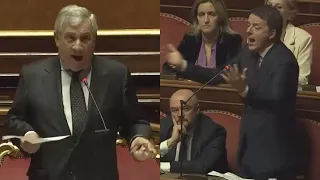 DURISSIMO BOTTA E RISPOSTA TRA RENZI E TAJANI IN SENATO