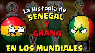 SENEGAL Y GHANA en los MUNDIALES  1930-2022 COUNTRYBALL