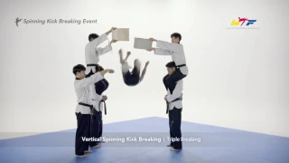 Vertical Spinning Kick Breaking - Triple Breaking