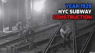 Year 1929 - New York City subway construction - incredible footage