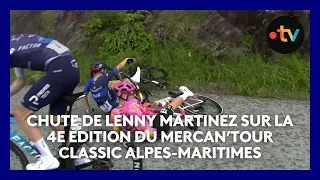 Chute du Cannois Lenny Martinez sur la 4ᵉ édition du Mercan’tour Classic Alpes-Maritimes