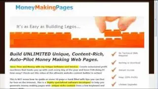 Money Making Pages Demo - Build Instant Niche Content Web Pages - How to Make Money Online