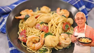 Spaghetti with Shrimp and Scallops