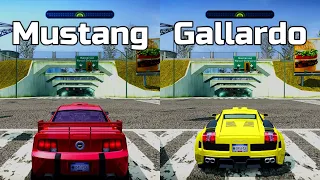 NFS Most Wanted: Ford Mustang GT vs Lamborghini Gallardo - Drag Race