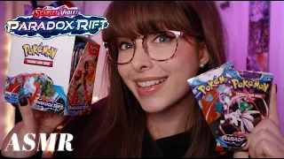 ASMR 🌌 Paradox Rift Pokemon TCG Booster Box Break!~ Whispers, Card Tapping & Pack Crinkles!