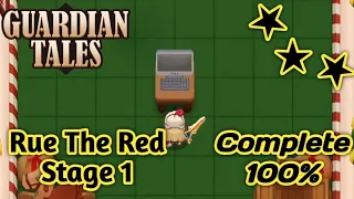 Guardian tales - Rue The Red Stage 1 Santa's Factory Full Guide (Side Story)