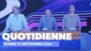 Emission Quotidienne du Mardi 27 septembre 2022 - Questions pour un Champion