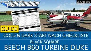B60 Turbine Duke - Cold & Dark Start nach Checkliste ★ MSFS 2020