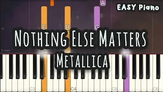 Metallica - Nothing Else Matters  (Easy Piano, Piano Tutorial) Sheet