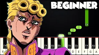 Giorno's Theme | BEGINNER PIANO TUTORIAL + SHEET MUSIC by Betacustic