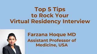 Top 5 Tips to Rock Your #virtual #Residency #interview #img