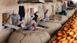 8 tandoor 60 bags of flour per day! Legendary SAMARKAND Bread | Assalom Uzbekistan