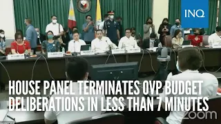 House panel terminates OVP budget deliberations in less than 7 minutes