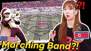 N Korean National Athlete Watch American Marching Band For The First Time