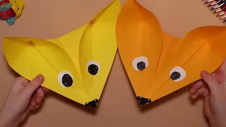 Fox made of paper, DIY, crafts for children