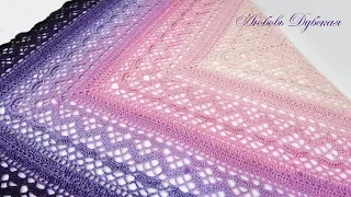 Шаль крючком Klaziena. Мастер класс. Часть 1. Crochet Shawl Klaziena. Master Class  Part 1.