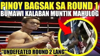 PINOY BAGSAK SA R1 BUMAWI KALABAN MUNTIK MAHULOG SA RING | R2 LANG ANG UNDEFEATED INDONESIAN