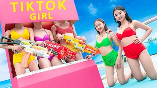 FRIENDSHIP AND LOVE PRANK BATTLE NERF Dr. HzGirl Nerf Guns QUAINT TIKTOK PEERAGE PRANK VTL Nerf