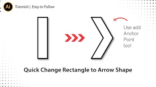 Easy Change Rectangle to Arrow Shape - Adobe Illustrator Tutorial
