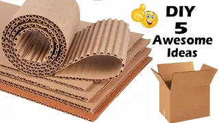 DIY - 4 Awesome Cardboard Craft Ideas | Best out of waste