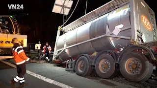 VN24 - Tractor unit loses tanker trailer on the A1 Freeway