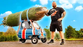 Christmas Tree Shopping in The World's SMALLEST CAR (HUGE TREE!)