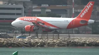 Gibraltar Planes! easyJet and British Airways come in for Landing