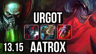 URGOT vs AATROX (TOP) | Rank 3 Urgot, 900+ games, 1.0M mastery, 8/2/3 | EUW Grandmaster | 13.15