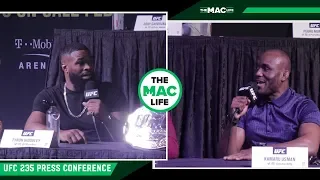 Tyron Woodley and Kamaru Usman Verbally Go At It | UFC 235 Press Conference