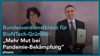 Bundesverdienstkreuz für BioNTech-Gründer Özlem Türeci und Uğur Şahin