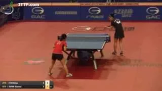 Table Tennis Amazing Pint ( Ito Mima vs Shan Xiaona 2015 German Open )