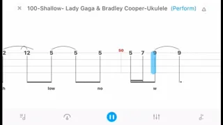 Shallow - Lady Gaga/Bradley Cooper-Ukulele Fingerpicking Tutorial(Chords and Lyrics)-Beginner