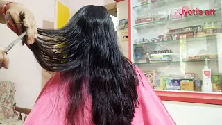 long hair to short multi layer haircut / मल्टी लेअर हेअर कट, step by step..