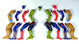 avengers toys.. hulk smash vs red spiderman vs captain america vs thanos armor.. merakit mainan..