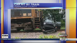 Train hits Jeep, injures driver attempting to cross tracks