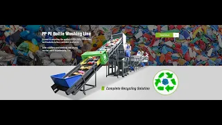 300-3000kg/h PE PP ABS PC PS Bottle Bucket Hollow Container Recycling Machine ,HDPE Washing Line