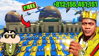 FRANKLIN TOUCH ANYTHING BECOME DIAMOND & GOLD || EVERYTHING IS FREE IN GTA 5!