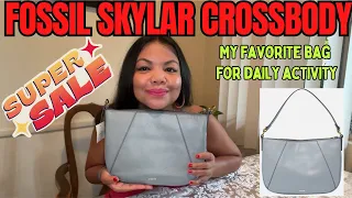 FOSSIL SKYLAR CROSSBODY SMOKEY BLUE II UNBOXING & REVIEW