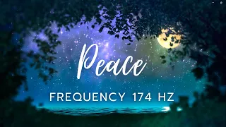 Nighttime Peace: Piano and 174 Hz Frequency | Stress Reduction, Emotional Healing, Improved Sleep