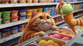 CAT and Ice cream (ai cover) #cute #cat 😿