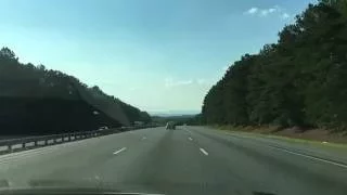 Interstate 75 Northbound through the Cartersville, Georgia area