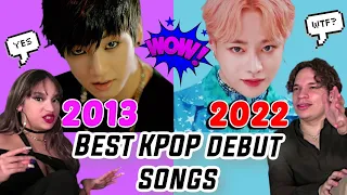 Waleska & Efra react to The most LEGENDARY KPOP Debut Songs of each year *BOY GROUPS*