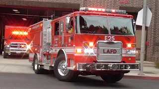 LAFD *NEW* Engine 25 & Rescue 25 Responding