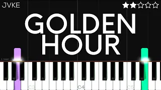 JVKE - golden hour | EASY Piano Tutorial