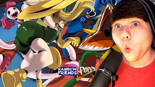 Rainbow Friends VS Poppy Playtime But It's Anime Part 11 Pol REACTION!