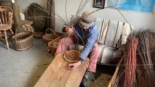 How to Weave a Willow Basket - Part 2. The Sides, Border and Handle