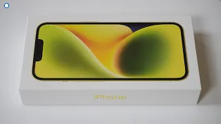 Yellow Iphone 14 Unboxing - 128gb  First Impressions