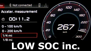 Audi RS e-tron GT acceleration 0-60 mph 0-100 km/h 100-200-250 top max speed GPS drag time electric